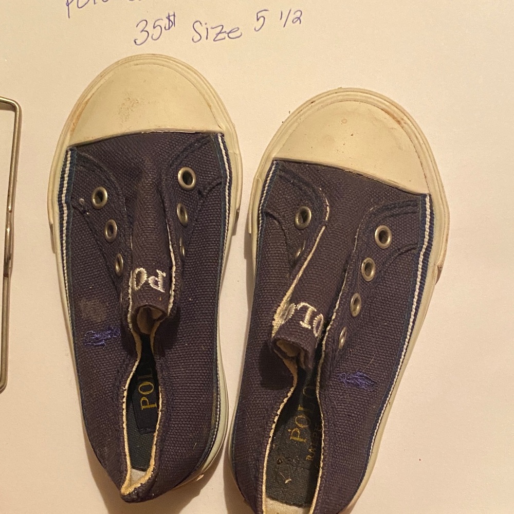 Polo by Ralph Lauren Kids Dark Blue Slip-On Sneakers